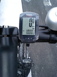 クロスバイク乗り始めて１０００キロ突破しました